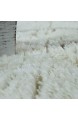 Paco Home Teppich Wohnzimmer Creme Weiß Weich Groß Shaggy Flokati Rauten Muster Hochflor Grösse:160x230 cm