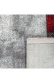 Paco Home Teppich Wohnzimmer Kurzflor 3D Effekt Modernes Rauten Karo Muster Diverse Farben Grösse:160x230 cm Farbe:Rot