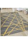 Paco Home Teppich Wohnzimmer Muster Gestreift Modern Kurzflor Abstrakt Linien In Gelb Grau Grösse:160x230 cm