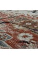 Paco Home Teppich Wohnzimmer Vintage Orient Muster Abstrakt Verschiedene Designs Farben Grösse:120x170 cm Farbe:Rot