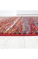 Paco Home Teppiche Modern Wohnzimmer Teppich Spezial Melierung Rot Multicolour Meliert Grösse:240x340 cm