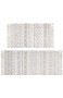 Pauwer Baumwollteppiche Set 2 Teilig mit Quasten Handgewebte Bedruckte Teppich/Matte Waschbar rutschfest Bereich Teppich für Schlafzimmer Küche Waschküche 60x90cm + 60x130cm