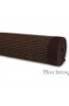 Sisal Teppich Coffee braun 160x230 cm 100% Naturfaser mit Leinenbordüre