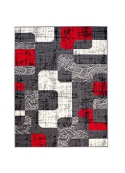 Tapiso Teppich Wohnzimmer Designer Retro Muster MELIERT IN GRAU NEU S - XXL (180x250 cm)