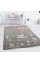 Taracarpet Kinderzimmer und Jugendzimmer Teppich Dreamland Kinderzimmerteppich Sterne grau Vintage bunt 080x150 cm