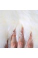 Teppich Faux Lammfell Schaffell Longhair Fell Optik Nachahmung Wolle Bettvorleger Sofa Matte (Weiß 120 x 180 cm)