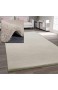VIMODA Fellteppich Kunstfell Teppich Imitat in Beige Dicht Flauschig Seidiger Glanz Maße:160x230 cm
