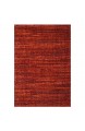 VIMODA Teppich Hochwertig Rot Dichter Hoher Flor Melierung mit Used Optik Maße:160x230 cm