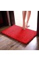 CAIHONG rutschfeste Badematte (50x80cm) Badteppich aus Mikrofaser Chenille Teppich für Badezimmer Besonders Weiche und Saugfähige Zottelige Teppiche (Rot)
