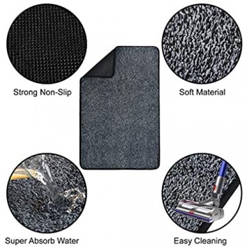 COSY HOMEER Türmatte aus 100% Polyester TPR-Träger spezialisiert auf maschinenwaschbaren Badteppich 100 × 60CM Blau