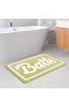 DEXI rutschfeste Badematte 50 x 80 cm Flauschiger Badezimmerteppich Weicher Badvorleger Badteppich für Badezimmer Mustard
