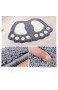 ELEOPTION Badematte Badteppich aus Mikrofaser Anti Rutsch Fußspur Design Badezimmerteppich Weiche Badevorleger für Badezimmer Kinderzimmer (40 x 60 cm Grau)