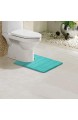 Homaxy Memory Foam rutschfeste Ständer Badematten Weiches Wasser Saugfähig WC Teppich Waschbar Badteppiche (Pfauenblau 50X60 cm)