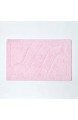 Homescapes 2-teiliges Badvorleger Set Badteppich 50 x 80 cm und WC Vorleger 50 x 55 cm rosa Badematten Set aus 100% Baumwolle in Hotel Qualität