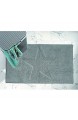 Kela 21170 Badematte Rutschhemmend Geeignet für Fußbodenheizung 100% Baumwolle 65 x 55 cm Lindano Stern-Muster Gletschergrau