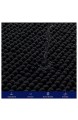 Klickpick Designs Dicker Plüsch-Badematte weich Chenille waschbar Badevorleger Mikrofaser zottelig rutschfest saugfähig Badteppich mit rutschfester Unterseite (50 8 x 81 3 cm schwarz)