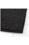 Klickpick Designs Dicker Plüsch-Badematte weich Chenille waschbar Badevorleger Mikrofaser zottelig rutschfest saugfähig Badteppich mit rutschfester Unterseite (50 8 x 81 3 cm schwarz)
