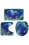 ROSENICE Badezimmer Vorleger 3-teiliges - Ozean-Muster