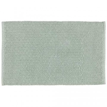 WENKO Badteppich Mona Hellgrün - Badvorleger mit trendiger Oberflächenstruktur rutschhemmende Beschichtung waschbar Baumwolle 50 x 80 cm Grün