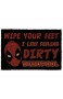 1art1 Deadpool - Dirty Fußmatte Innenbereich und Außenbereich | Design Türmatte 60 x 40 cm