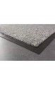 Carpido Fußmatte 60x80 cm für den Innenbereich - Türvorleger schnelltrocknend - Rutschfester Sauberlauf anthrazit - Schlichter Fußabstreifer