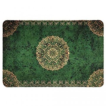 deco-mat Fußmatte Orient (50 x 70 cm Grün) • rutschfeste und waschbare Fußmatte für außen/innen • saugstarke Schmutzfangmatte für Innen-/Außenbereich in orientalischem Design