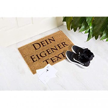 Fußmatte Personalisiert Lustige Personalisierte Fussmatte Mit Wunschname Ihrem eigenen Text Kokosfaser Home Eingang Matte 40x60cm (Modell 1)