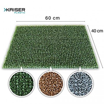 KAISER PLASTIC® Fußmatten | für außen und innen | 40 x 60 cm | Klassisch Grün