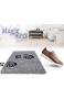 LIFA LIVING Antirutsch-Fußmatte für Innen- und Außenbereich saugfähig und waschbar Fußmatte Faserteppich mit Gummiunterseite Grau 45 x 70 cm