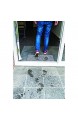LIFA LIVING Antirutsch-Fußmatte für Innen- und Außenbereich saugfähig und waschbar Fußmatte Faserteppich mit Gummiunterseite Grau 45 x 70 cm