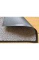 oKu-Tex Eco-Clean Schmutzfangmatte Fußmatte Läufer rutschfest & waschbar recycelt für innen silbergrau hellgrau silber 90 x 120 cm