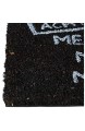 Relaxdays Fußmatte Kokos MEINE WOHNUNG 40 x 60 cm Kokosmatte mit rutschfestem PVC Boden Fußabtreter aus Kokosfaser als Schmutzfangmatte und Sauberlaufmatte Fußabstreifer für Außen und Innen schwarz
