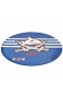 Capt'n Sharky Kinderteppich Weich und Soft Teppich Hai Schwert Ø100 cm Rund Farbe Blau Kinderzimmer Teppich Öko-Tex zertifiziert Bildmotiv für Jungen