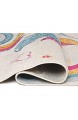 Carpeto Rugs Einhorn Kinderzimmerteppich - Kurzflor Kinderteppich - Weich Teppich für Kinderzimmer - ÖKO-TEX Wohnzimmerteppich - Teppiche - Rosa Bunt - 120 x 170 cm