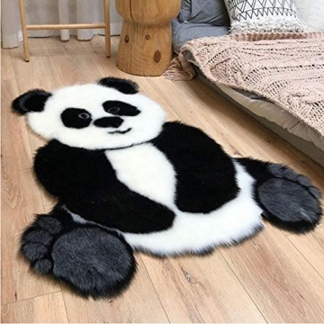 Empty Teppich Panda Muster Teppich Tierform Teppiche für Wohnzimmer Matte Kinderzimmer Dekor 90x120cm