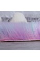 HEQUN Faux Lammfell Schaffell Teppich Kunstfell Dekofell Lammfellimitat Teppich Longhair Fell Nachahmung Wolle Bettvorleger Sofa Matte (Grün+Rosa+lila 150 X 50 cm)