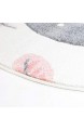 Kinderteppich Hochwertig Konturenschnitt Glanzgarn mit Fuchs und Blättern in Rosa Creme für Kinderzimmer Größe 160/160 cm Rund