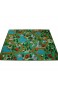 Kinderteppich Spielteppich Camping Hiking Wald Velours grün Verschiedene Größen (200 x 300 cm)