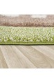 Kinderzimmer Kinderteppich Teppich Rund Kurzflor Straßen Muster Modern Pastell Grösse:160 cm Rund Farbe:Grün