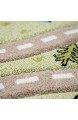 Kinderzimmer Kinderteppich Teppich Rund Kurzflor Straßen Muster Modern Pastell Grösse:160 cm Rund Farbe:Grün