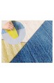 Kunsen Baby Teppich Wohnzimmer Teppich blau grau rechteckig weich feuchtigkeitsbeständig und rutschfest kleines Sofa für jugendzimmer kinderzimmer Teppich Junge 50X80CM 1ft 7.7 X2ft 7.5
