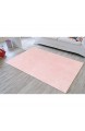 Livone Hochwertiger Jugendteppich Kinderteppich Baby Teppich Kinderzimmer Uni einfarbig in rosa Größe 160 x 220 cm