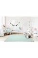 Livone Hochwertiger Jugendteppich Kinderteppich Baby Teppich Kinderzimmer Uni einfarbig in Mint Größe 120 x 170 cm