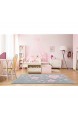 Livone Hochwertiger Kinderteppich Kinderzimmer Babyteppich mit Sternen Punkte in Silber grau rosa Größe 120 x 170 cm