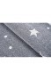Livone Kinderzimmer Baby Teppich Kinderteppich Punkte Sterne Silber grau Weiss Größe 133 cm rund