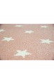 Merinos Kinderzimmer Teppich Stern Spielteppich in Rosa Größe 120 cm Rund