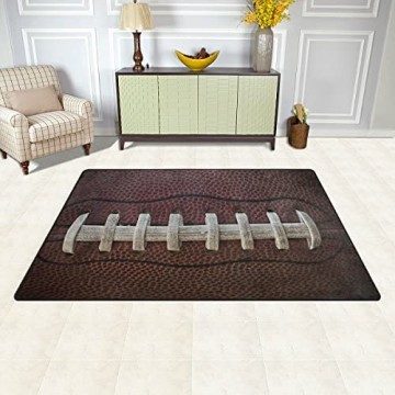 Naanle American Football Laces rutschfester Teppich für Wohnzimmer Esszimmer Schlafzimmer Küche 100 x 150 cm