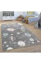 Paco Home Kinder-Teppich Spiel-Teppich Für Kinderzimmer Mit Weltall-Motiv Grün Blau Grösse:80x150 cm