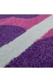 Paco Home Kinderteppich Kinderzimmer Spielteppich Kurzflor Motiv Blumen In Pink Lila Grösse:200x290 cm