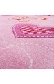 TT Home Kinder Teppich Schmetterling Design Konturenschnitt Kinderzimmer Pink Lila Größe:140x200 cm
